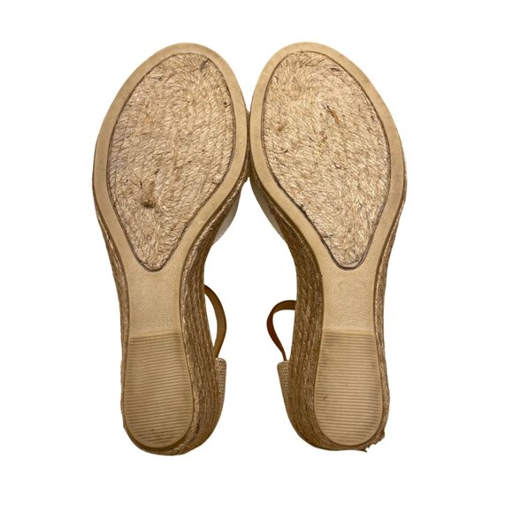 White Mountain Women’s White Canvas Ankle Strap Wedge Espadrilles Size 8.5M - Picture 8 of 9